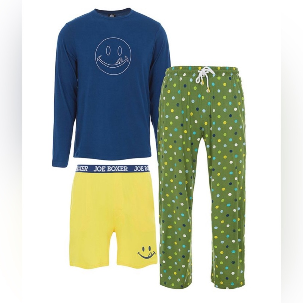 Men's Super Soft Lounge Top, Pants and Shorts Gift, 3 Piece Set